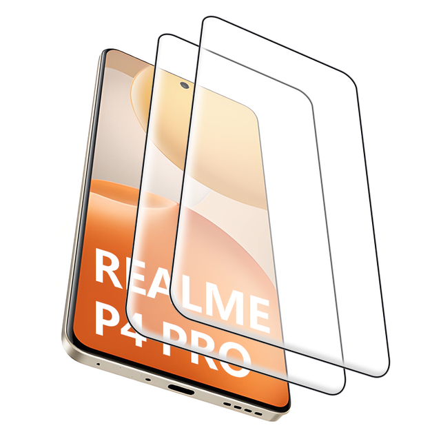 Luxury clear 9H Full Cover 3D Curved Hot Bending Anti Scratch Phone Tempered Glass Screen Protector Film for Realme P4 Pro