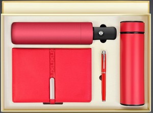 2026 Venta al por mayor: Nuevo y moderno set de regalo personalizado para empresas con vasos térmicos, paraguas automático, cuaderno de cuero y bolígrafo - Product Image 6