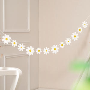 Bannière de fête Daisy Groovy Boho bannière de fleurs de marguerite colorée pour fête <span class=keywords><strong>hippie</strong></span> anniversaire bébé douche décorations pour la maison et la salle de classe - Product Image 3