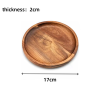 Plateau à fromage moderne en bois d'acacia écologique, assiettes rondes pour dîner et dessert, gravure personnalisée pour fêtes – Vente chaude
