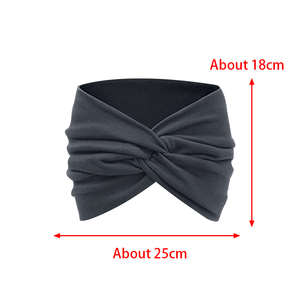 Tùy Chỉnh Chất Lượng Cao Rộng Headband Màu Rắn Rộng Chéo Đàn Hồi Tóc Ban Nhạc Yoga Chạy Chất chống Mồ hôi Hấp Thụ Diademas - Product Image 6