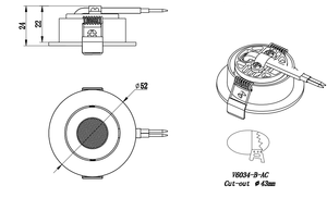 Công Suất Cao Kích Thước Nhỏ Thay Đổi Độ Sáng <span class=keywords><strong>Downlight</strong></span> AC 220V <span class=keywords><strong>3W</strong></span> Mini Đèn Trần Đèn Nhôm Mờ Dưới Ánh Sáng Tại Chỗ Tủ - Product Image 5