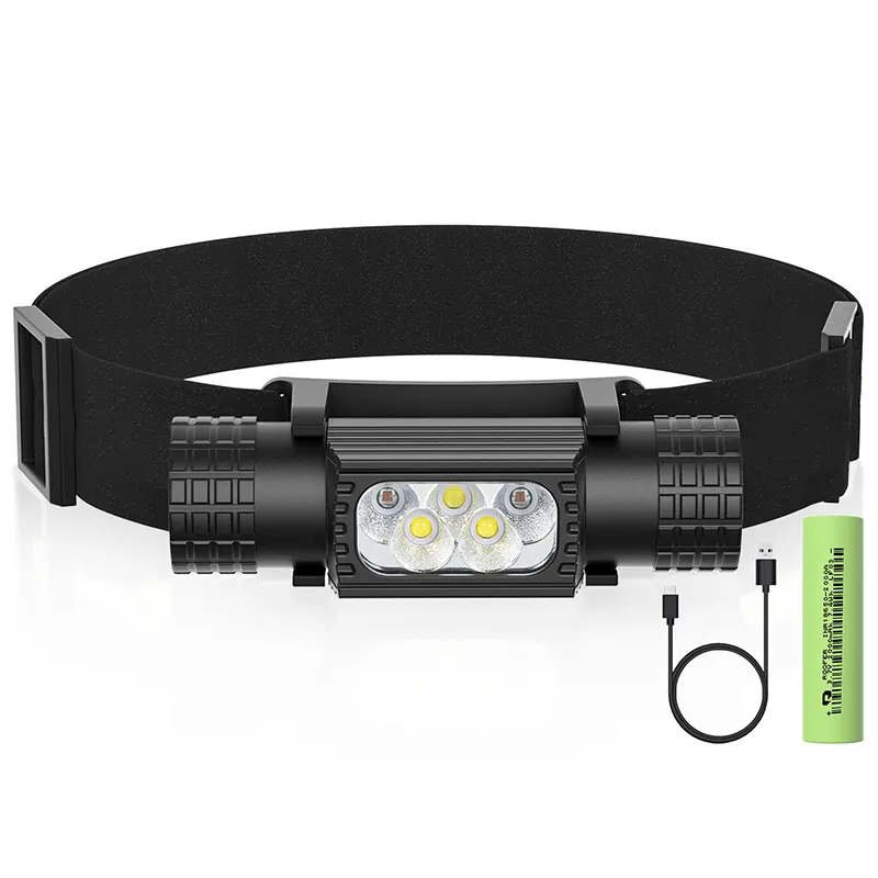 Outdoor Long Working Time Waterproof Headlamp with led Camping Mining Head Lamp Fishing Rechargeable Headlamp led