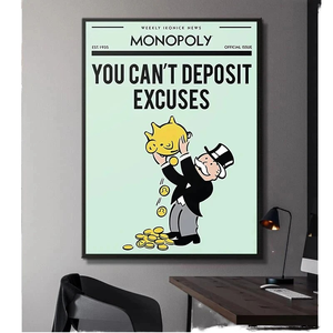 Bán buôn giá rẻ hình ảnh màu đen Áp phích tường nghệ thuật vải sơn thiết kế cho trang trí nội thất phòng bằng gỗ khung ảnh - Product Image 1