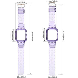 New Arrive TPU <b>Watch</b> Strap for Apple <b>Watch</b> S10 S11 42mm 46mm Anti-Drop Charm Integrated Transparent Glitter <b>Watch</b> Band - Product Image 2