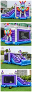 Super Château <span class=keywords><strong>Gonflable</strong></span> Thème Dinosaure 23.6x13.1ft, Château de Saut Commercial <span class=keywords><strong>Gonflable</strong></span> Combo à Vendre - Product Image 4
