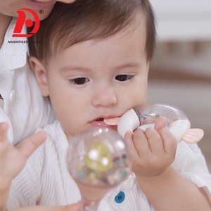 HUADA 2023 meilleure vente 10 pièces hochet en Silicone amusant écologique enfants anneau de dentition sensoriel bébé <span class=keywords><strong>jouet</strong></span> - Product Image 2