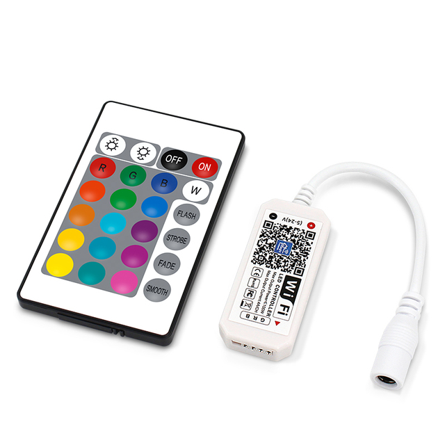 Smart Home WiFi DC12V Mini 24key Remote Control RGB LED Controller From Rgb Light Strip