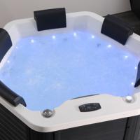 Jacuzzi de Hidroterapia Premium para Exteriores, Spa con Múltiples Jets de Masaje y Cubierta Aislante, Ideal para Resorts y Casas Contenedor