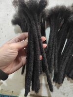 Extensions permanentes de cheveux humains indiens 100, fait à la main doux Loc Crochet Dreadlock 0.8cm 20 pouces Stock de cheveux humains