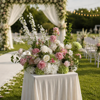 Chemin de table en soie artificielle rose de haute qualité, grande taille, moderne, 80 cm de long, pour mariage