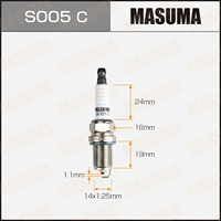 S005C MASUMA Accessoires automobiles Bougie d'allumage pour TOYOTA SUNNY M-HA4 0.7L E07A Carburateur BKR5E-11