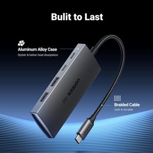 Hub <span class=keywords><strong>USB</strong></span>-<span class=keywords><strong>C</strong></span> UGREEN 10 Gbps, 4 ports <span class=keywords><strong>USB</strong></span> 3.2 avec 2 <span class=keywords><strong>USB</strong></span>-<span class=keywords><strong>C</strong></span> 3.2 et 2 <span class=keywords><strong>USB</strong></span>-A 3.2, extension de port <span class=keywords><strong>USB</strong></span> pour MacBook - Product Image 6