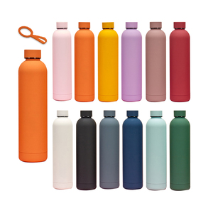 Customized 500ml Rubber Coated Stainless Steel Insulated Water Bottle For Travel,gym,sports,hiking,cycling,school,wedding Gift - Product Image 4
