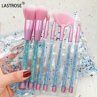 7 buah alat kosmetik Harga terbaik terbaru Set kuas Makeup warna terang Set lengkap kuas kualitas tinggi logo kustom profesional