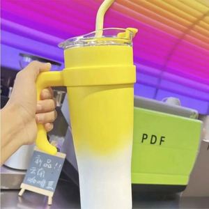 แก้วกาแฟเก็บความร้อน40ออนซ์พร้อมหูจับแก้วกาแฟสแตนเลสผนังสองชั้นกันการรั่วซึม - Product Image 5