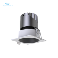 Spot LED COB moderne 10W, carré, en aluminium, pour plafond, résidentiel, bureau, hôtel, température de couleur 6000K, couleur automatique