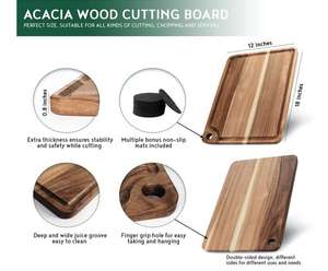 Penjualan terlaris papan pemotong kayu akasia ramah lingkungan blok pemotong sarapan dengan lubang gantung untuk dapur <span class=keywords><strong>OEM</strong></span>/ODM selamat datang - Product Image 4