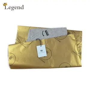 Custom Logo Gedrukt Kleding Bloemen Gift Verzending Verpakking Wikkelen Gold Tissuepapier