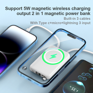 Banco de Energía Inalámbrico Magnético de 10000 mAh, Carga Rápida Portátil, Cables Integrados con Pantalla Digital - Product Image 5