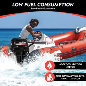 Motore Fuoribordo a Benzina 12HP <span class=keywords><strong>2</strong></span> Tempi 169cc per Imbarcazioni con Sistema di Raffreddamento ad Acqua CDI - Product Image 5