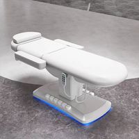 YS-0736N Table de massage électrique de luxe moderne blanche à 3 moteurs avec commande au pied pour salon, usage commercial, salon, école