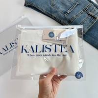 Sac à fermeture éclair personnalisé épais de haute qualité pour vêtements, pochette cosmétique de luxe, sac d'emballage transparent avec fermeture éclair, sac en plastique avec logo
