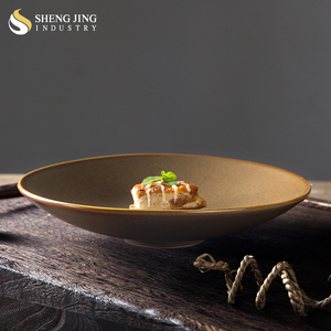 <span class=keywords><strong>Vajilla</strong></span> de Porcelana Cerámica Moderna de Estilo Nórdico Ecológica con Borde Dorado y Acabado Mate, Juego Completo para Hotel y Restaurante - Product Image 3