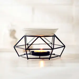 Mode Aromatischer Ölbrenner Geometrische Keramik Ätherisches Öl Kerzenhalter Wachs Schmelz brenner Wärmer Schmelz duft für Tee licht