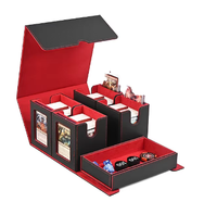 Boîte à cartes portable en cuir PU durable Torson, coins arrondis, personnalisable, pour jeux de cartes TCG/CCG, impression couleur intégrale