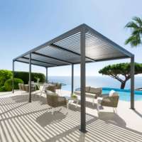 Pergola Bioclimatique en Aluminium à Lames Orientables, Électrique, Étanche, Télécommandée, 10x20, Idéale pour Jardin et Extérieur – Meilleure Vente