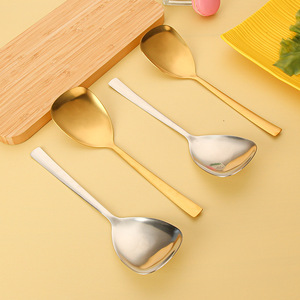 Cuchara para Servir de Acero Inoxidable 304 con Cabeza Cuadrada, Cuchara Grande para Arroz para Buffet, Hotel, Restaurante, Cantina, Utensilio para Catering - Product Image 3