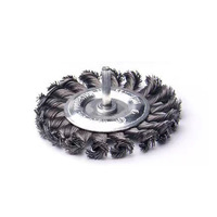 Brosse en fil de laiton pour décapage de peinture, qualité industrielle, outil de polissage monté sur broche