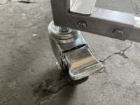 Supports de boulangerie pliables acceptés avec roues de frein, stockage de chariot de boulangerie en aluminium
