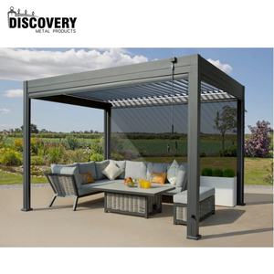 Pergola in alluminio con tetto retrattile e <span class=keywords><strong>staffe</strong></span> di montaggio <span class=keywords><strong>a</strong></span> parete <span class=keywords><strong>per</strong></span> balcone o terrazza bar - Product Image 4