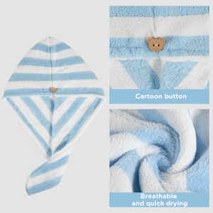 Envoltura de secador de gofres grande personalizada para mujer Toalla de pelo de microfibra superabsorbente de Spa Salon Woven Technics Función de secado rápido - Product Image 2