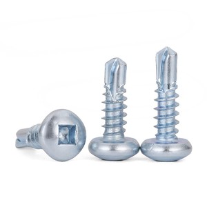 #8 màu xanh trắng kẽm vuông lỗ ổ đĩa Pan đầu tự khai thác vít với chủ đề tốt rãnh vuông tự khoan đuôi <span class=keywords><strong>Bolt</strong></span> cho gỗ - Product Image 2