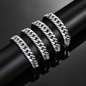 Chaînes cubaines en acier inoxydable 4,8 mm/5,8 mm/6,6 mm/7,5 mm/9,2 mm, collier épais et sportif pour hommes et garçons, de 14 à 30 pouces, idéal pour les fêtes - Product Image 3