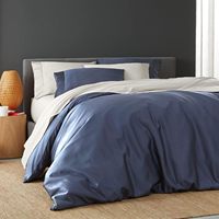 Ensemble de literie 3 pièces de couleur unie, taille double, housse de couette confortable et douce pour la peau, taie d'oreiller, housse de couette 100% fibre de bambou