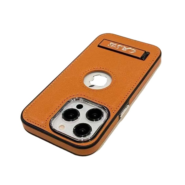High Quality Minimalist Retro Leather Phone case for iPhone 16 15 14 13 Pro Max Plus with Stand