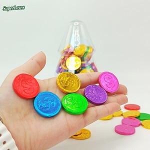Wholesale Bulk Custom Colored Solid Gold Coin <strong>Composite</strong> <strong>Chocolate</strong> with Cocoa Beans Factory Direct Sales Christmas Gift Box - Product Image 4