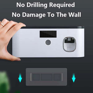 Support mural en gros avec distributeur de dentifrice, rechargeable par USB, pour l'organisation de la salle de bain à la maison et à l'hôtel - Product Image 2