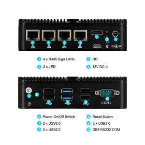 Lüfter loser Desktop-Mini-PC J4125 Quad-Kerne 2 * COM 4 * LAN DDR4 mit 8GB RAM 512GB SSD Tragbarer Office-Mini computer Linux Mini-PC - Product Image 2