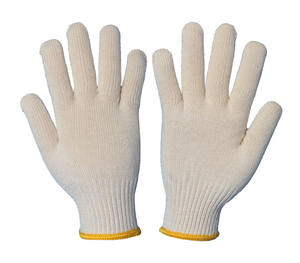 Guantes de jardinería Industrial duraderos de mano de obra de alta calidad Guantes de punto de algodón blanco 100% - Product Image 5