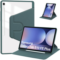 Samsung Tab S10 FE artı kılıf ile kalemlik 360 dönen akrilik standı kapak için Galaxy Tab S10 FE artı kılıf SM-X620 13.1"
