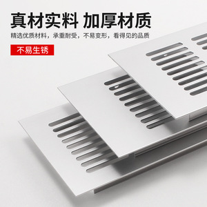 Grille de ventilation en alliage d'aluminium pour porte d'armoire, noir mat, design minimaliste, installation facile pour cuisine, armoire et meuble à chaussures - Product Image 4