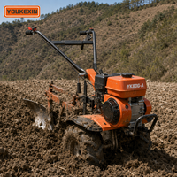 Mini Motocultor de Gasolina YKX 170F, Cultivador Rotatorio para Agricultura, Herramientas de Labranza de Suelos