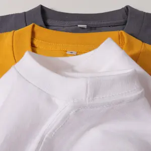 Großhandel individuelles auf gesticktes Logo 240g 100% Baumwolle weißes T-Shirt hängende Schultern blanko schlichtes übergroßes Herren-T-Shirt