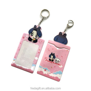 Tùy chỉnh PVC Phụ Nữ Trong Suốt cửa sổ kinh doanh tùy chỉnh PVC Keychain thăng hoa tín dụng ID chủ thẻ - Product Image 2