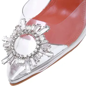 Fabriek Zon Bloem Dames Bruiloft Strass Schoen Gesp Accessoires Bruids Zilveren Schoen Ornamenten Luxe Verwijderbare Schoen Clips